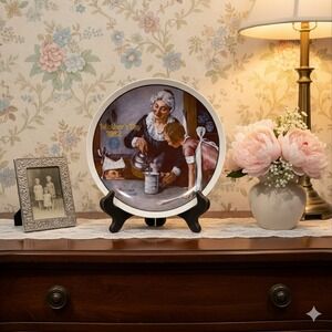 Norman Rockwell Mother's Day 1982 Plate the Cooking Lesson Knowles